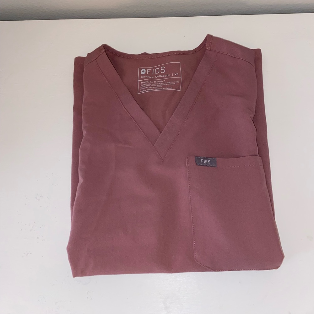 Figs Mineral Mauve Catarina Scrub Top XS